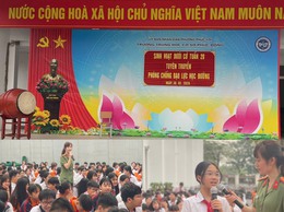 Công an phường Phúc Lợi tuyên truyền phòng, chống bạo lực học đường 