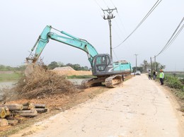 Quảng Bị khẩn trưởng thi công đê Tả Bùi