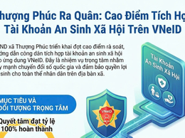 XÃ THƯỢNG PHÚC PHÁT ĐỘNG CAO ĐIỂM TÍCH HỢP TÀI KHOẢN AN SINH XÃ HỘI TRÊN ỨNG DỤNG VNeID