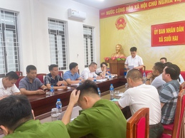 UBND xã Suối Hai làm việc với các hộ vi phạm trên đất nông nghiệp tại thôn 7, thôn 9 và thôn An Hòa