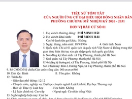 TIỂU SỬ TÓM TẮT CỦA NGƯỜI ỨNG CỬ ĐẠI BIỂU HỘI ĐỒNG NHÂN DÂN PHƯỜNG CHƯƠNG MỸ NHIỆM KỲ 2026 - 2031
