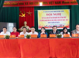 Đơn vị bầu cử số 4 xã Ứng Thiên tiếp xúc cử tri thôn Vũ Ngoại, Bặt Trung