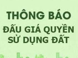 THÔNG BÁO ĐẤU GIÁ QUYỀN SỬ DỤNG ĐẤT Ở - KHU ĐẤU GIÁ SÔNG MỚI – XÃ HÒA XÁ