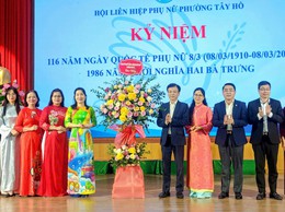 Phường Tây Hồ tổ chức Kỷ niệm 116 năm Ngày Quốc tế Phụ nữ 8/3 và ra mắt các Câu lạc bộ văn hóa, văn nghệ