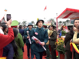 39 thanh niên xã Mỹ Đức phấn khởi tự hào trong ngày hội tòng quân 2026