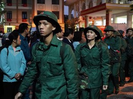 Xã Phượng Dực tiếp lửa cho tân binh trước giờ nhập ngũ