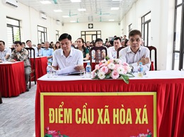 HÒA XÁ THAM DỰ HỘI NGHỊ TRỰC TUYẾN TIẾP XÚC CỬ TRI VỚI ỨNG CỬ VIÊN ĐẠI BIỂU QUỐC HỘI KHÓA XVI