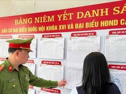 Công an phường Tương Mai tích cực triển khai nhiệm vụ phục vụ ngày bầu cử