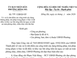 Phường Hồng Hà tăng cường xử lý dứt điểm các công trình xây dựng không phép, trái phép trong phạm vi bảo vệ đê điều và khu vực bãi sông