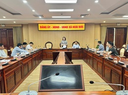 UBND xã tổ chức Hội nghị giao ban đánh giá tiến độ triển khai công tác chuẩn bị bầu cử