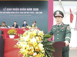 BAN CHỈ HUY PHÒNG THỦ KHU VỰC 1 - SÓC SƠN LONG TRỌNG TỔ CHỨC LỄ GIAO NHẬN QUÂN NĂM 2026