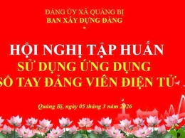 Ban Xây dựng Đảng xã Quảng Bị tổ chức Hội nghị tập huấn ứng dụng Sổ tay đảng viên điện tử