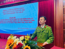 Phòng PC07 tuyên truyền, hướng dẫn công tác PCCC phục vụ bầu cử trên địa bàn 03 xã: Phúc Thọ, Phúc Lộc và Hát Môn