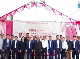 XÃ HƯNG ĐẠO TỔ CHỨC LỄ KHỞI CÔNG CÔNG TRÌNH SỬA CHỮA CÁC TUYẾN ĐƯỜNG GIAO THÔNG LIÊN THÔN TẠI CÁC THÔN TÌNH LAM, ĐỘ CHÀNG, ĐẠI TẢO