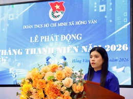 Đoàn thanh niên xã Hồng Vân đã tổ chức Lễ phát động ra quân Tháng Thanh niên năm 2026.