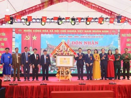 Xã Cổ Đô tổ chức Lễ đón nhận Bằng xếp hạng Di tích lịch sử - văn hóa cấp Thành phố đình Quang Ngọc