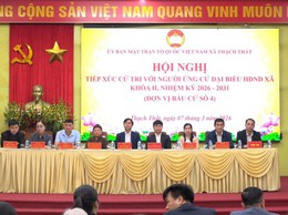Các ứng cử viên đại biểu HĐND xã Thạch Thất nhiệm kỳ 2026 – 2031 tiếp xúc cử tri,  vận động bầu cử tại đơn vị bầu cử số 4
