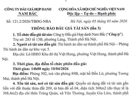 Thông báo đấu giá tài sản (lần 3)