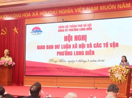 Phường Long Biên họp giao ban Ban Dư luận xã hội và các tổ vận gắn với công tác bầu cử