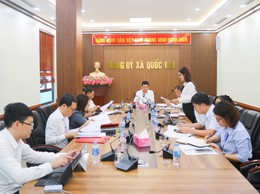 Ban Chỉ đạo Quản lý tổ chức bộ máy và biên chế xã Quốc Oai tổ chức hội nghị giao ban đánh giá kết quả công tác quý I/2026, triển khai phương hướng nhiệm vụ quý II/2026