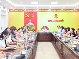 Thạch Thất: Tiếp sóng hội nghị về triển khai mô hình trường chất lượng cao và phòng chống dịch bệnh trên địa bàn