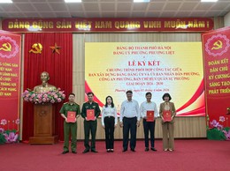 Phường Phương Liệt: Tổ chức ký kết chương trình phối hợp công tác