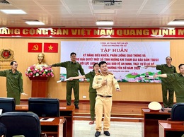 Công an phường Yên Sở tổ chức Hội nghị tập huấn điều khiển, phân luồng giao thông và hỗ trợ giải quyết một số tình huống khi tham gia bảo đảm TTATGT đối với lực lượng tham gia bảo vệ ANTT ở cơ sở trên địa bàn phường Yên Sở