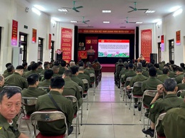 Công an xã Thuận An tập huấn kỹ năng điều khiển, phân luồng giao thông và xử lý tình huống trong bảo đảm trật tự, an toàn giao thông cho lực lượng tham gia bảo vệ ANTT ở cơ sở