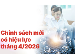 Những chính sách nổi bật có hiệu lực từ tháng 4/2026