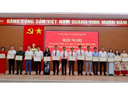 Xã Đoài Phương tổng kết công tác bầu cử đại biểu Quốc hội khóa XVI và đại biểu HĐND các cấp nhiệm kỳ 2026-2031