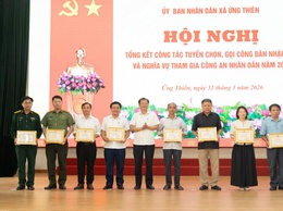 Ứng Thiên tổng kết công tác tuyển chọn, gọi công dân nhập ngũ và nghĩa vụ tham gia công an nhân dân năm 2026