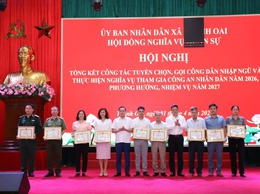 Thanh Oai tổng kết công tác tuyển chọn, gọi công dân nhập ngũ và nghĩa vụ tham gia công an nhân dân năm 2026