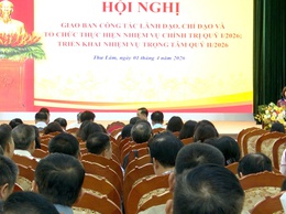 THƯ LÂM TỔ CHỨC HỘI NGHỊ GIAO BAN CÔNG TÁC LÃNH ĐẠO, CHỈ ĐẠO VÀ TRIỂN KHAI NHIỆM VỤ CHÍNH TRỊ QUÝ I/2026; TRIỂN KHAI NHIỆM VỤ TRỌNG TÂM QUÝ II/2026