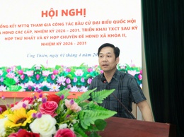 MTTQ xã Ứng Thiên tổng kết công tác tham gia bầu cử, triển khai kế hoạch tiếp xúc cử tri sau kỳ họp HĐND