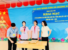 Kì thi Olympic cho học sinh lớp 8 cấp xã Quảng Oai năm 2026 diễn ra nghiêm túc, chất lượng