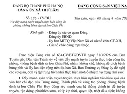 Đảng ủy xã Thư Lâm ban hành Công văn số 176-CV/ĐU V/v đẩy mạnh tuyên truyền thực hiện công tác phòng, chống bệnh dịch tả lợn Châu phi