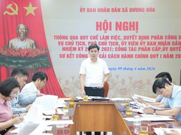 UBND xã họp giao ban thường kỳ thông qua một số nội dung trọng tâm 