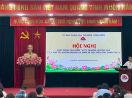 Phường Long Biên tổ chức Hội nghị phát động cao điểm tuyên truyền, hướng dẫn tích hợp tài khoản an sinh xã hội trên ứng dụng VNeID; thực hiện nhóm thủ tục hành chính về Bảo hiểm xã hội, Bảo hiểm y tế trên Cổng Dịch vụ công Quốc gia