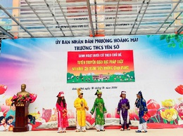 TRƯỜNG THCS YÊN SỞ TỔ CHỨC SINH HOẠT DƯỚI CỜ THEO CHỦ ĐIỂM: 