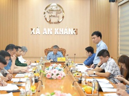 UBND xã An Khánh giao ban nghe báo cáo kết quả công tác quý I, triển khai các nhiệm vụ trọng tâm quý II năm 2026