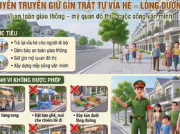Thông báo về việc chấp hành quy định giữ gìn trật tự vỉa hè, lòng đường