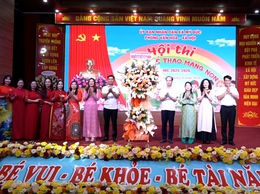 Xã Mỹ Đức sôi động Hội thi “Vũ điệu thể thao măng non”