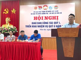 ỦY BAN MTTQ XÃ HÒA XÁ GIAO BAN CÔNG TÁC QUÝ I, TRIỂN KHAI NHIỆM VỤ QUÝ II NĂM 2026