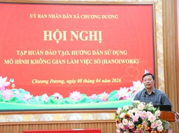 Xã Chương Dương đẩy mạnh chuyển đổi số với tập huấn hệ thống HanoiWork cho hơn 100 cán bộ