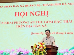 UBND xã Quảng Bị tổ chức hội nghị triển khai phương án thu gom rác thải trên địa bàn