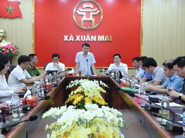 Ban chỉ đạo công tác giải phóng mặt bằng xã Xuân Mai tổ chức hội nghị kiểm điểm tiến độ giải phóng mặt bằng Dự án Cải tạo nâng cấp đường Quốc lộ 6 đoạn qua địa bàn xã