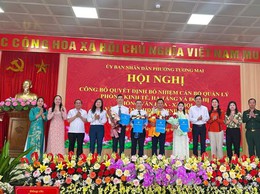 Phường Tương Mai tổ chức Hội nghị công bố Quyết định bổ nhiệm cán bộ quản lý