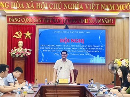 UBND xã tổ chức Hội nghị tháo gỡ khó khăn, vướng mắc trong công tác cấp phép xây dựng và hoạt động sản xuất tại Cụm công nghiệp Võng Xuyên 1