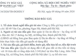THÔNG BÁO ĐẤU GIÁ KHU VỰC RỘC LÁNG THÔN THƯỢNG 2 PHÙNG XÁ, XÃ HỒNG SƠN