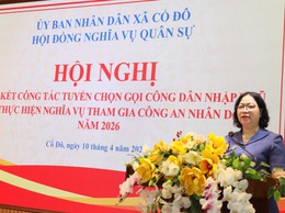 XÃ CỔ ĐÔ TỔ CHỨC HỘI NGHỊ TỔNG KẾT CÔNG TÁC TUYỂN QUÂN NĂM 2026